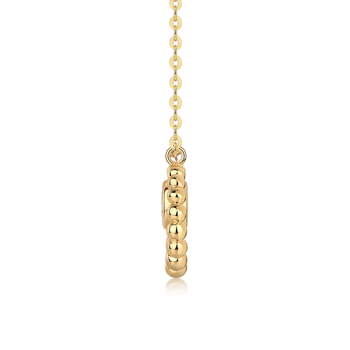 Moon Pearl - A Fashionable And Trendy Diamond Pendant Necklace Set With 0.5-carat Moissanite S925 Sterling Silver And Gold Plating