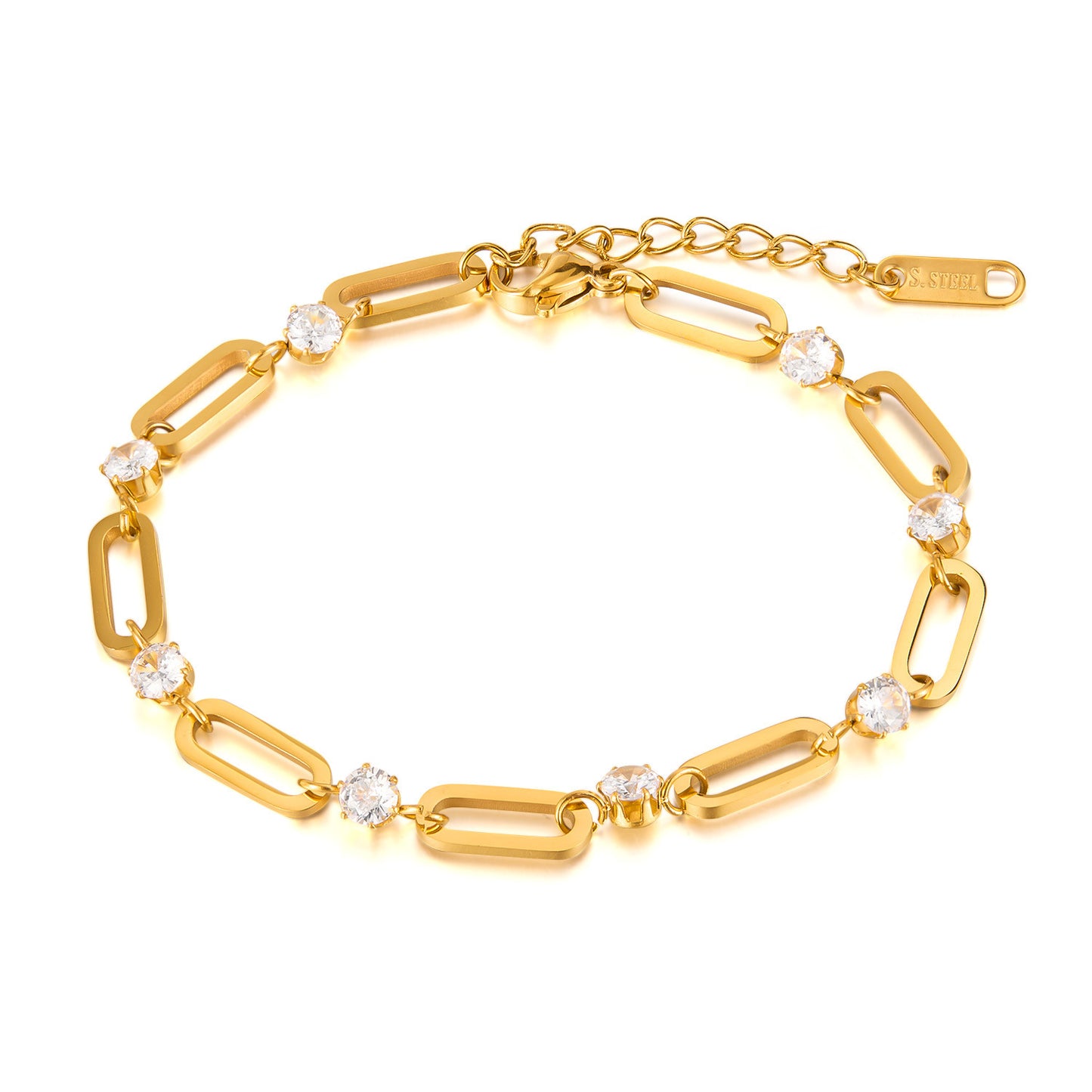 OPK European And American INS Style Fashion Bracelet Female Stainless Steel Niche High-grade Simple All-match