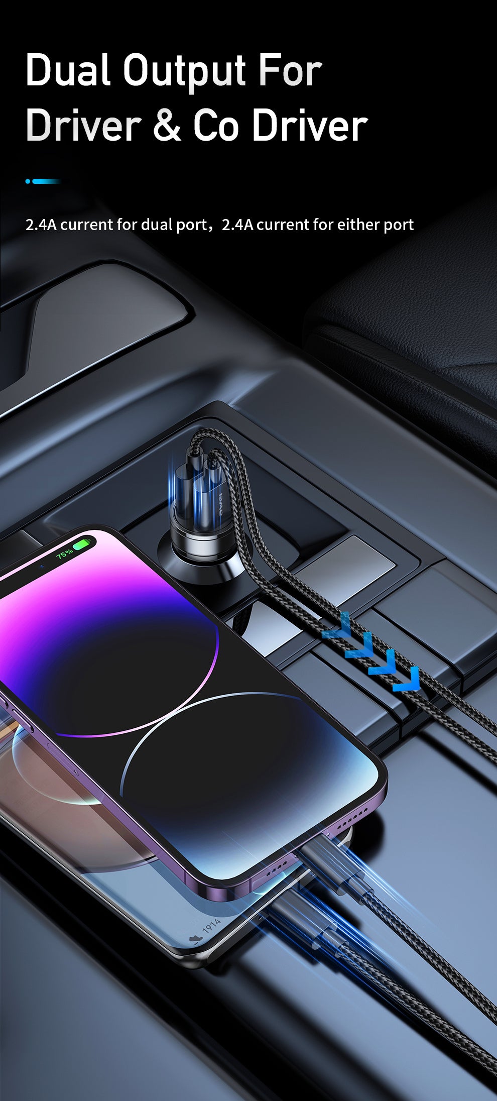 AWEI Dual SUB Car Charger