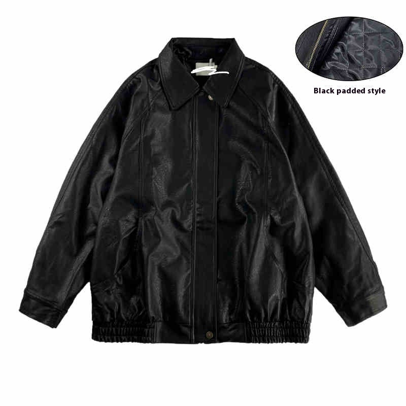 Spring Japanese Style Vintage Old Pilot Pu Leather Jacket
